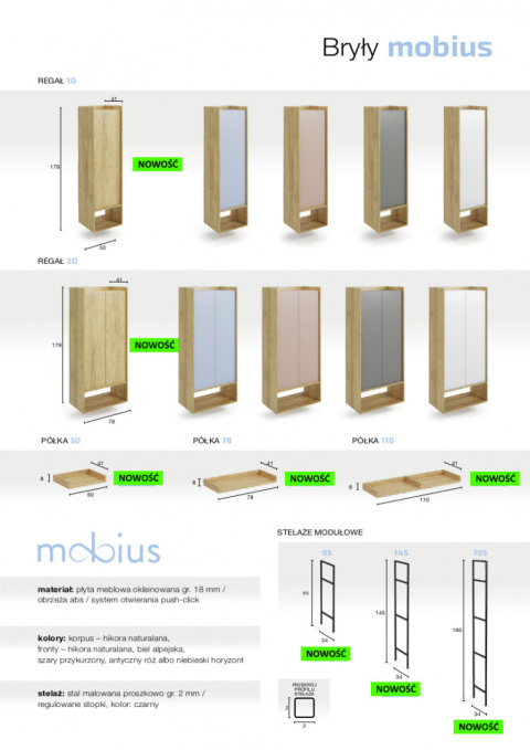 PÓŁKA 78 ŚCIENNA MOBIUS Halmar HIKORA NATURALNA płyta meblowa okleinowana 78x41 PÓŁKA 78 ŚCIENNA MOBIUS Halmar HIKORA NATURALNA płyta meblowa okleinowana 78x41