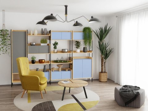 Halmar MOBIUS SZAFKA NISKA 1D korpus hikora naturalna fronty antyczny róż płyta meblowa obrzeża ABS system otwierania push-click Halmar MOBIUS SZAFKA NISKA 1D korpus hikora naturalna fronty antyczny róż płyta meblowa obrzeża ABS system otwierania push-click