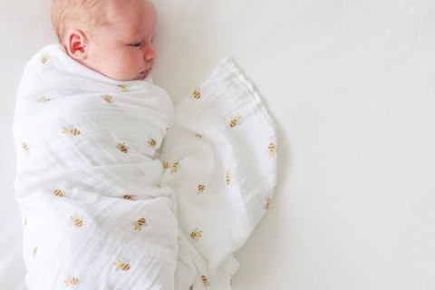 Lulujo Lulujo Boho Kocyk Otulacz Muślinowy Bees/Dots 2szt. Lulujo Lulujo Boho Kocyk Otulacz Muślinowy Bees/Dots 2szt.