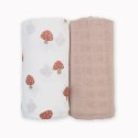 Lulujo Lulujo Boho Kocyk Otulacz Muślinowy Mushroom/Sand 2szt. Lulujo Lulujo Boho Kocyk Otulacz Muślinowy Mushroom/Sand 2szt.
