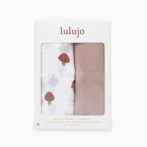 Lulujo Lulujo Boho Kocyk Otulacz Muślinowy Mushroom/Sand 2szt. Lulujo Lulujo Boho Kocyk Otulacz Muślinowy Mushroom/Sand 2szt.
