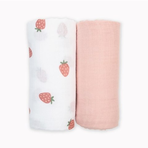 Lulujo Lulujo Boho Kocyk Otulacz Muślinowy Strawberry/Ballet Slipper 2sz Lulujo Lulujo Boho Kocyk Otulacz Muślinowy Strawberry/Ballet Slipper 2sz