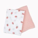 Lulujo Lulujo Boho Kocyk Otulacz Muślinowy Strawberry/Ballet Slipper 2sz Lulujo Lulujo Boho Kocyk Otulacz Muślinowy Strawberry/Ballet Slipper 2sz