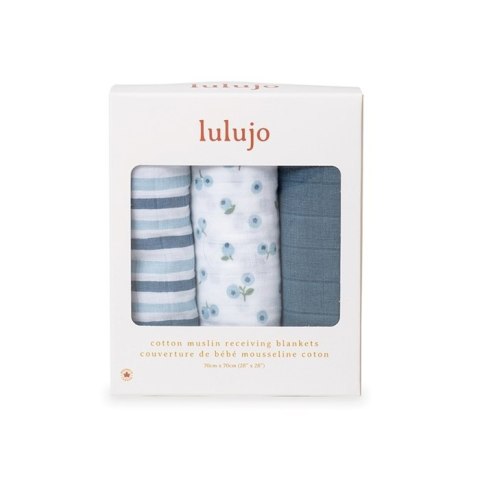 Lulujo Lulujo Pieluszka Muślinowa Blueberries 3szt. Lulujo Lulujo Pieluszka Muślinowa Blueberries 3szt.