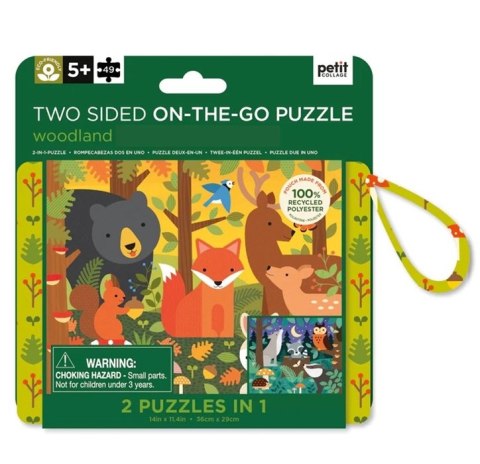 Petit Collage Petit Collage Puzzle Dwustronne w Torebce 49 el. Las Petit Collage Petit Collage Puzzle Dwustronne w Torebce 49 el. Las