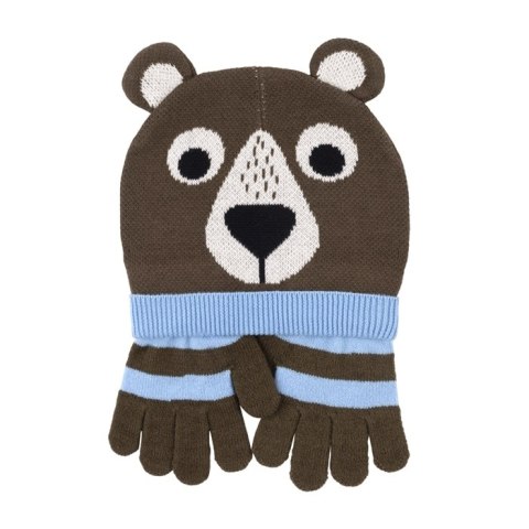 Zoocchini Zoocchini Komplet Zimowy dla Dzieci Czapka i Rękawiczki Miś M Zoocchini Zoocchini Komplet Zimowy dla Dzieci Czapka i Rękawiczki Miś M