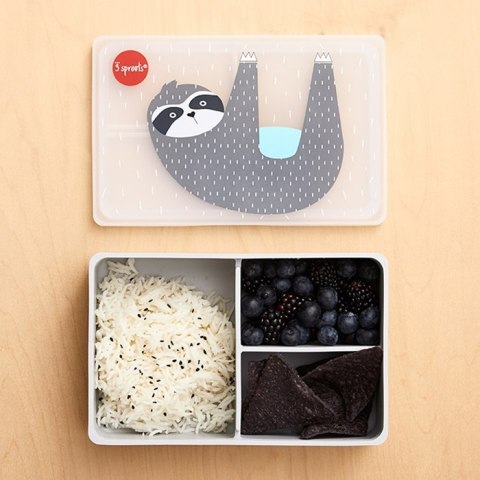 3 Sprouts 3 Sprouts Lunchbox Premium Silikon Leniwiec Grey 3 Sprouts 3 Sprouts Lunchbox Premium Silikon Leniwiec Grey