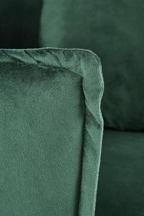 Halmar ALMOND fotel wypoczynkowy ciemny zielony, nogi złoty materiał: tkanina velvet / stal chromowana Halmar ALMOND fotel wypoczynkowy ciemny zielony, nogi złoty materiał: tkanina velvet / stal chromowana