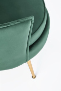Halmar ALMOND fotel wypoczynkowy ciemny zielony, nogi złoty materiał: tkanina velvet / stal chromowana Halmar ALMOND fotel wypoczynkowy ciemny zielony, nogi złoty materiał: tkanina velvet / stal chromowana