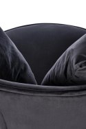 Halmar ALMOND fotel wypoczynkowy czarny, nogi złoty materiał: tkanina velvet / stal chromowana Halmar ALMOND fotel wypoczynkowy czarny, nogi złoty materiał: tkanina velvet / stal chromowana