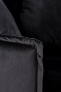 Halmar ALMOND fotel wypoczynkowy czarny, nogi złoty materiał: tkanina velvet / stal chromowana Halmar ALMOND fotel wypoczynkowy czarny, nogi złoty materiał: tkanina velvet / stal chromowana