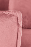 Halmar ALMOND fotel wypoczynkowy różowy, nogi złoty materiał: tkanina velvet / stal chromowana Halmar ALMOND fotel wypoczynkowy różowy, nogi złoty materiał: tkanina velvet / stal chromowana