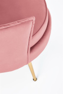 Halmar ALMOND fotel wypoczynkowy różowy, nogi złoty materiał: tkanina velvet / stal chromowana Halmar ALMOND fotel wypoczynkowy różowy, nogi złoty materiał: tkanina velvet / stal chromowana
