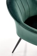 Halmar K468 krzesło do jadalni ciemny zielony, materiał: tkanina - velvet / stal malowana proszkowo Halmar K468 krzesło do jadalni ciemny zielony, materiał: tkanina - velvet / stal malowana proszkowo