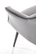 Halmar K468 krzesło do jadalni popiel, materiał: tkanina - velvet / stal malowana proszkowo