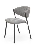 Halmar K469 krzesło do jadalni popiel, materiał: tkanina / stal malowana proszkowo