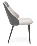Halmar K470 krzesło j.popiel/c.popiel, materiał: tkanina / stal malowana proszkowo