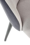 Halmar K470 krzesło j.popiel/c.popiel, materiał: tkanina / stal malowana proszkowo