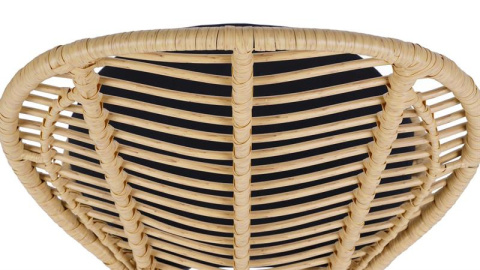 Halmar K472 krzesło do jadalni naturalny/czarny, materiał: tkanina / rattan syntetyczny / stal Halmar K472 krzesło do jadalni naturalny/czarny, materiał: tkanina / rattan syntetyczny / stal