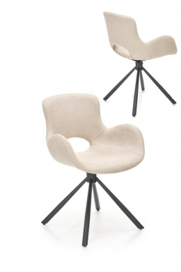 Halmar K475 krzesło do jadalni beżowy, materiał: tkanina / stal malowana proszkowo