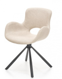 Halmar K475 krzesło do jadalni beżowy, materiał: tkanina / stal malowana proszkowo