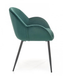 Halmar K480 krzesło do jadalni ciemny zielony, materiał: tkanina - velvet / stal malowana proszkowo Halmar K480 krzesło do jadalni ciemny zielony, materiał: tkanina - velvet / stal malowana proszkowo