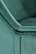 Halmar K480 krzesło do jadalni ciemny zielony, materiał: tkanina - velvet / stal malowana proszkowo Halmar K480 krzesło do jadalni ciemny zielony, materiał: tkanina - velvet / stal malowana proszkowo
