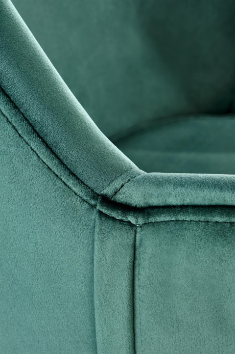 Halmar K480 krzesło do jadalni ciemny zielony, materiał: tkanina - velvet / stal malowana proszkowo Halmar K480 krzesło do jadalni ciemny zielony, materiał: tkanina - velvet / stal malowana proszkowo