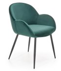Halmar K480 krzesło do jadalni ciemny zielony, materiał: tkanina - velvet / stal malowana proszkowo Halmar K480 krzesło do jadalni ciemny zielony, materiał: tkanina - velvet / stal malowana proszkowo