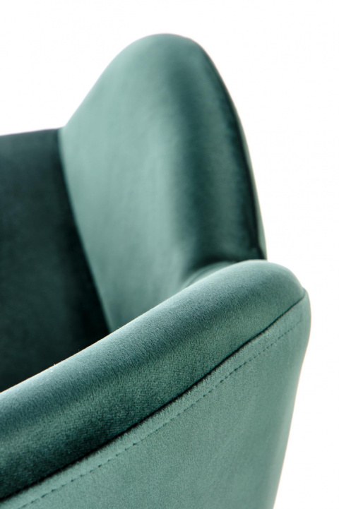 Halmar K480 krzesło do jadalni ciemny zielony, materiał: tkanina - velvet / stal malowana proszkowo Halmar K480 krzesło do jadalni ciemny zielony, materiał: tkanina - velvet / stal malowana proszkowo