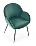 Halmar K480 krzesło do jadalni ciemny zielony, materiał: tkanina - velvet / stal malowana proszkowo Halmar K480 krzesło do jadalni ciemny zielony, materiał: tkanina - velvet / stal malowana proszkowo