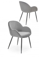 Halmar K480 krzesło do jadalni popiel, materiał: tkanina - velvet / stal malowana proszkowo Halmar K480 krzesło do jadalni popiel, materiał: tkanina - velvet / stal malowana proszkowo