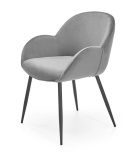 Halmar K480 krzesło do jadalni popiel, materiał: tkanina - velvet / stal malowana proszkowo Halmar K480 krzesło do jadalni popiel, materiał: tkanina - velvet / stal malowana proszkowo