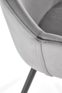 Halmar K480 krzesło do jadalni popiel, materiał: tkanina - velvet / stal malowana proszkowo Halmar K480 krzesło do jadalni popiel, materiał: tkanina - velvet / stal malowana proszkowo