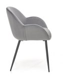 Halmar K480 krzesło do jadalni popiel, materiał: tkanina - velvet / stal malowana proszkowo