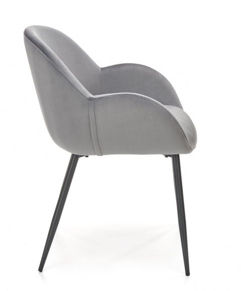 Halmar K480 krzesło do jadalni popiel, materiał: tkanina - velvet / stal malowana proszkowo Halmar K480 krzesło do jadalni popiel, materiał: tkanina - velvet / stal malowana proszkowo