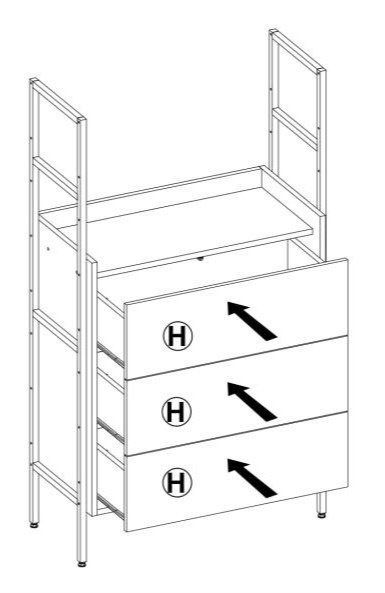 Halmar MOBIUS KOMODA 3S korpus: hikora naturalna, fronty - antyczny róż okleinowana płyta meblowa obrzeża ABS system push-click Halmar MOBIUS KOMODA 3S korpus: hikora naturalna, fronty - antyczny róż okleinowana płyta meblowa obrzeża ABS system push-click