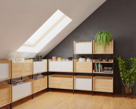 Halmar MOBIUS SZAFKA 1D hikora naturalna - szary przykurzony płyta meblowa okleinowana obrzeża ABS system otwierania push-click Halmar MOBIUS SZAFKA 1D hikora naturalna - szary przykurzony płyta meblowa okleinowana obrzeża ABS system otwierania push-click