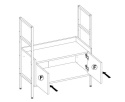 Halmar MOBIUS SZAFKA NISKA 2D korpus: hikora naturalna fronty niebieski horyzont płyta okleinowana obrzeża ABS system push-click Halmar MOBIUS SZAFKA NISKA 2D korpus: hikora naturalna fronty niebieski horyzont płyta okleinowana obrzeża ABS system push-click
