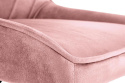 Halmar RICO fotel młodzieżowy różowy velvet - obrotowy - krzesło biurowe - na kółkach, tapiceriowane