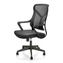 Halmar SANTO fotel obrotowy, czarny - czarne krzesło biurowe do biurka, pracowni, gabinetu, TILT