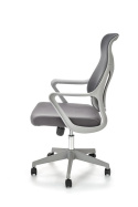 Halmar SANTO fotel obrotowy, popielaty - szare krzesło biurowe do biurka, pracowni, gabinetu, TILT
