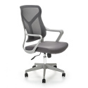 Halmar SANTO fotel obrotowy, popielaty - szare krzesło biurowe do biurka, pracowni, gabinetu, TILT