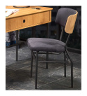Halmar SMART krzesło do jadalni KR dąb naturalny/czarny - MDF +okleina naturalna, stelaż metalowy czarny stal malowana proszkowo Halmar SMART krzesło do jadalni KR dąb naturalny/czarny - MDF +okleina naturalna, stelaż metalowy czarny stal malowana proszkowo