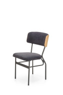 Halmar SMART krzesło do jadalni KR dąb naturalny/czarny - MDF +okleina naturalna, stelaż metalowy czarny stal malowana proszkowo Halmar SMART krzesło do jadalni KR dąb naturalny/czarny - MDF +okleina naturalna, stelaż metalowy czarny stal malowana proszkowo
