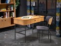 Halmar SMART krzesło do jadalni KR dąb naturalny/czarny - MDF +okleina naturalna, stelaż metalowy czarny stal malowana proszkowo Halmar SMART krzesło do jadalni KR dąb naturalny/czarny - MDF +okleina naturalna, stelaż metalowy czarny stal malowana proszkowo