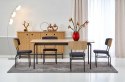 Halmar SMART krzesło do jadalni KR dąb naturalny/czarny - MDF +okleina naturalna, stelaż metalowy czarny stal malowana proszkowo Halmar SMART krzesło do jadalni KR dąb naturalny/czarny - MDF +okleina naturalna, stelaż metalowy czarny stal malowana proszkowo