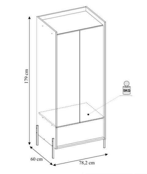 SZAFA 2D MOBIUS HALMAR korpus: HIKORA naturalna fronty - ANTYCZNY RÓŻ - płyta meblowa okleinowana - system otwierania PUSH-CLICK SZAFA 2D MOBIUS HALMAR korpus: HIKORA naturalna fronty - ANTYCZNY RÓŻ - płyta meblowa okleinowana - system otwierania PUSH-CLICK