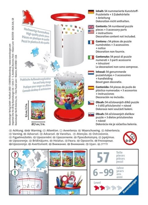 Ravensburger Ravensburger Puzzle 3D Przybornik na Biurko Super Mario 54 el. Ravensburger Ravensburger Puzzle 3D Przybornik na Biurko Super Mario 54 el.