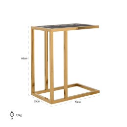 Richmond Interiors RICHMOND stolik boczny BLACKBONE GOLD